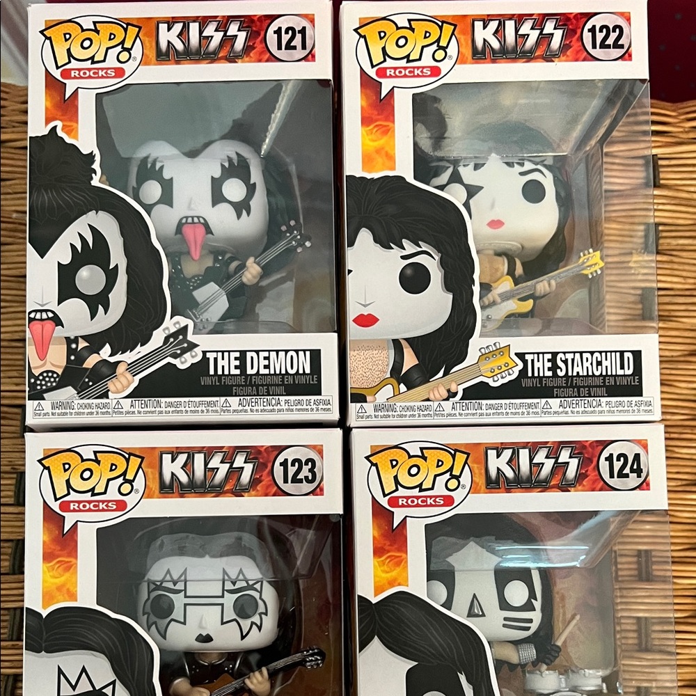 Funko POP! KISS Complete set #121-124